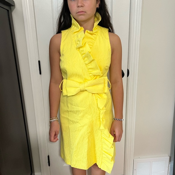 Vintage Original Milly - Neiman Marcus Textured snap wrap bow dress SIZE 0 - Picture 10 of 10